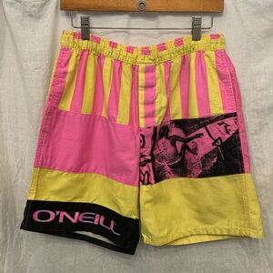 O'Neill 90s vintage multi-coloured Beach Swim Shorts